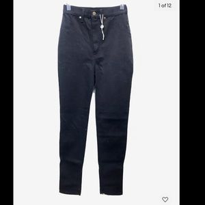 Rodarte Women’s High Waisted Skinny Jeans Black 8